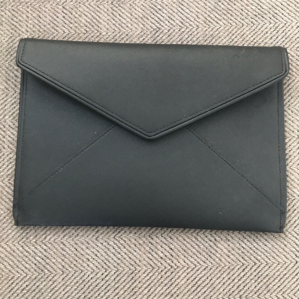 Black envelope clutch